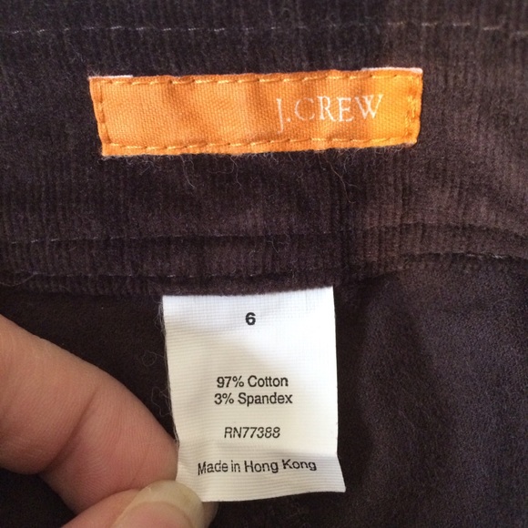 sale jcrew orange label brown cords sz6 nwot - Picture 3 of 7